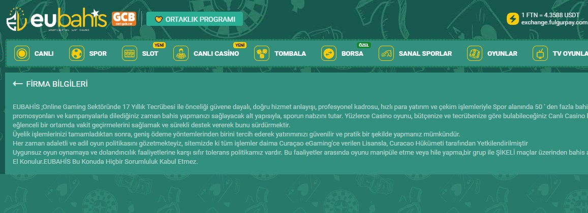 Eubahis Telegram
